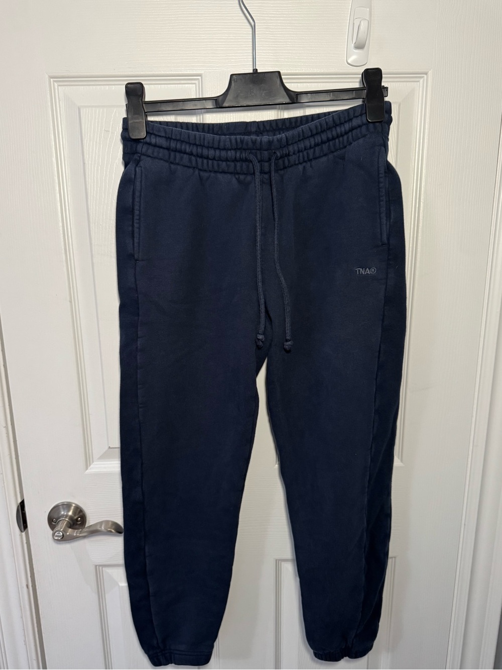 TNA Boyfriend Fit Cozy Fleece Sweatfleece Jogger Sweatpants in Navy